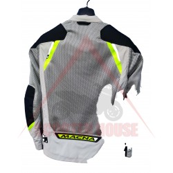 Outlet Ανδρικό μπουφάν -Macna- Event, ύφασμα, ανοιχτό γκρι/μαύρο/neon yellow, μέγεθος L