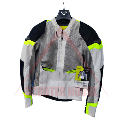 Outlet Men's jacket -Macna- Event, textile, light grey/black/neon yellow, size S