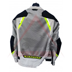 Outlet Ανδρικό μπουφάν -Macna- Event, ύφασμα, ανοιχτό γκρι/μαύρο/neon yellow, μέγεθος S