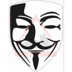 Стикер -PLUS2HP- Anonymous маска, размер - 70x90mm