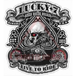 Sticker -PLUS2HP- Lucky 7, size - 100x110mm
