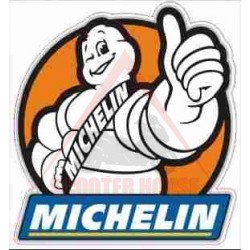 Sticker -PLUS2HP- Michelin orange background, size - 75x80mm