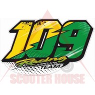 Αυτοκόλλητο -PLUS2HP- Αριθμός Moto κίτρινο/πράσινο, μέγεθος - 120x185mm