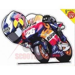 Стикер -PLUS2HP- MotoGP, Dani Pedrosa 25, размер - 95x130mm