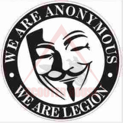 Стикер -PLUS2HP- We are anonymous, we are legion, размер - 80x80mm