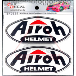 Стикери -CD- 105x95mm AIROH 2бр бели