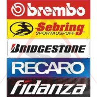 Set autocolante -PLUS2HP- Brembo, Sebring, Bridgestone, Recaro, Fidanza, dimensiune - 120x130mm