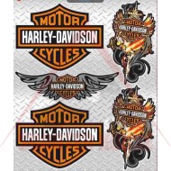 Стикери комплект -PLUS2HP- Harley Davidson, размер - 195x225mm