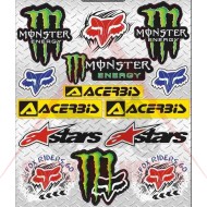 Set autocolante -PLUS2HP- Monster, Acerbis, Fox, Alpinestars, dimensiune - 195x225mm