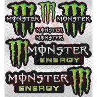 Стикери комплект -PLUS2HP- Monster Energy, размер - 195x225mm