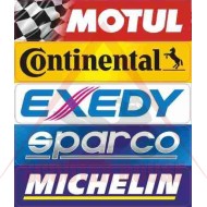 Стикери комплект -PLUS2HP- Motul, Continental, Exedy, Sparco, Michelin, размер - 120x130mm