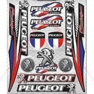 Стикери комплект -PLUS2HP- Peugeot Factory, Racing PURPLE, размер - 195x225mm