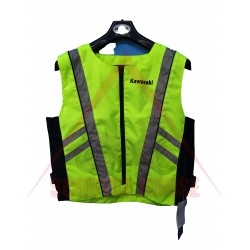 Outlet Универсална светлоотразителна жилетка -Kawasaki- Safety vest, полиестер, неон жълта, размер L Outlet Универсална светлоотразителна жилетка -Kawasaki- Safety vest, полиестер, неон жълта, размер L