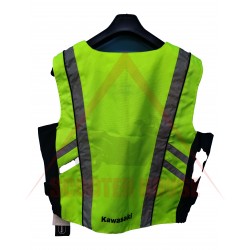 Outlet Универсална светлоотразителна жилетка -Kawasaki- Safety vest, полиестер, неон жълта, размер M Outlet Универсална светлоотразителна жилетка -Kawasaki- Safety vest, полиестер, неон жълта, размер M