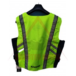 Outlet Универсална светлоотразителна жилетка -Kawasaki- Safety vest, полиестер, неон жълта, размер S Outlet Универсална светлоотразителна жилетка -Kawasaki- Safety vest, полиестер, неон жълта, размер S