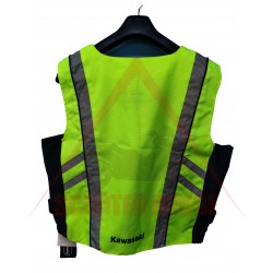 Outlet Универсална светлоотразителна жилетка -Kawasaki- Safety vest, полиестер, неон жълта, размер XS Outlet Универсална светлоотразителна жилетка -Kawasaki- Safety vest, полиестер, неон жълта, размер XS